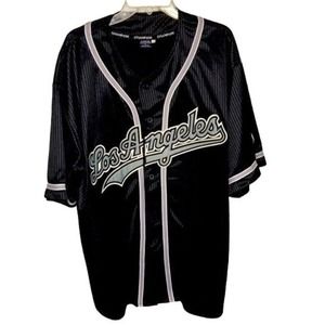 Los Angeles Championship 21 black Mens Baseball Jersey Shirt  Size XL